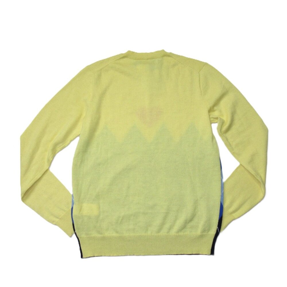 NWT Polo Ralph Lauren Golf Pullover in Yellow Argyle Cashmere-Blend Sweater S - Picture 9 of 9